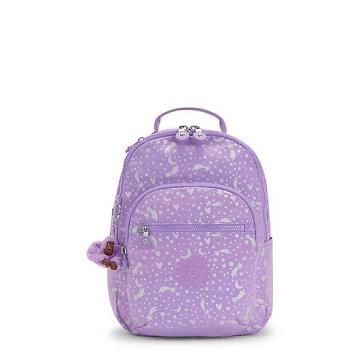 Kipling Seoul Small Printed Tablet Ryggsäck Lila | SE 1602IL